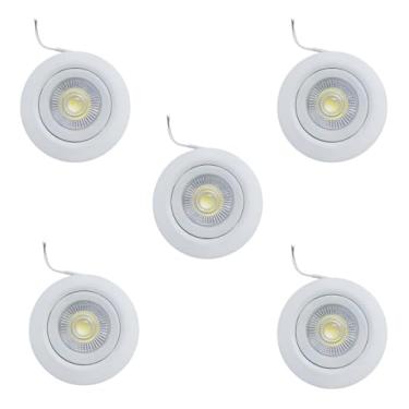 Imagem de Kit 05 Spot Led Dicroica Nl-05r 5w 400lm 3000k Branco Quente