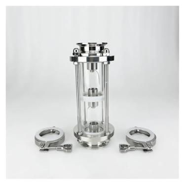 Imagem de Flange de 2" (51 mm) Coluna de 64 mm com conjuntos de placa bolha de aço inoxidável 304. Torre de vidro de 3 pisos (conjunto 1)