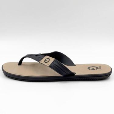 Imagem de Chinelo Cartago de Dedo Aspen Tira Masculino, 41, Preto, Bege