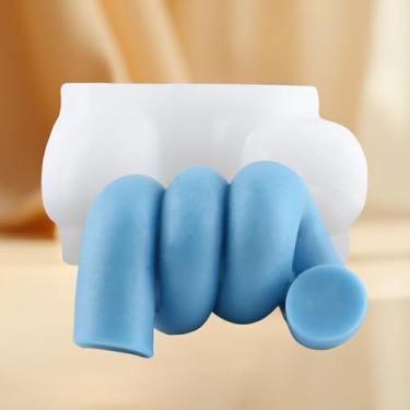 Imagem de Velas de nó, moldes de nó, molde de silicone, molde de vela em espiral para fabricação de velas, resina, aromaterapia, cera de gesso, sabonete, argila artesanal