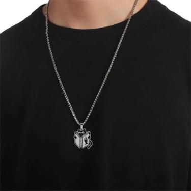 Imagem de 1 colar de gato de leitura, nicho, simples, criativo, esforçado, lindo pingente de gato preto adequado para uso diário