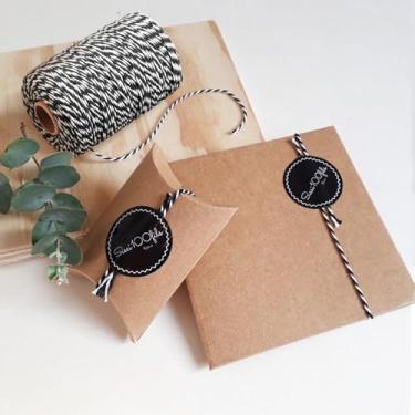 Imagem de Fio de padeiro de algodão branco e preto, cordão de macramê de 2 mm para Halloween, embrulho, artes e artesanato faça você mesmo, decoração de casa