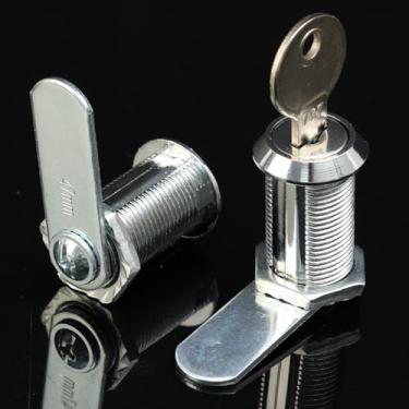 Imagem de 1 conjunto de fechadura de gaveta de armário de caixa de correio fechadura de lingueta de porta de armário com 2 acessórios de hardware de segurança para chaves 2,5 cm de comprimento 4,7 cm x 2,3 cm