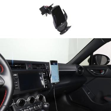 Imagem de Suporte de telefone automotivo ajustável para Subaru BRZ/Toyota 86, gancho invertido horizontal vertical para tomada de ar condicionado, base de navegação com autoadesivo, antivibração e estabilizador
