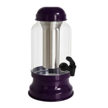 Imagem de Suqueira Barrica Vidro 3,2 Lt Porta Gelo e Copo - Roxo Pig - Gastrobel