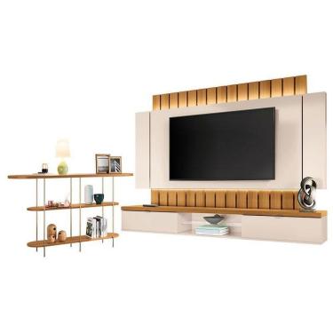 Imagem de Home Suspenso Illusion 2.2 Cinamomo Off White E Aparador Infinity Cinamomo- Hb Móveis