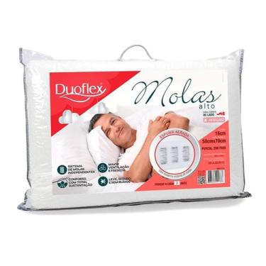 Imagem de Travesseiro molas alto 16 cm duoflex