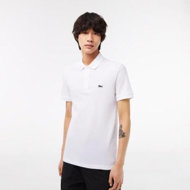 Imagem de Polo Lacoste Slim Fit L.12.12 em Piqué, M, Branco