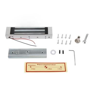 Imagem de Grcfumo 396lbs 180kg segurando fechadura eletromagnética, fechadura magnética elétrica de montagem embutida, eletroímã do de controle de acesso porta 24v