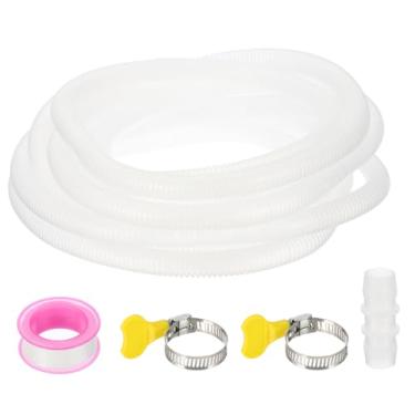 Imagem de PATIKIL Kit de mangueira de drenagem de ar condicionado de 2,5 m, mangueira de drenagem universal AC para extensão de mangueira de drenagem de substituição, mini bombas de calor sem dutos AC com