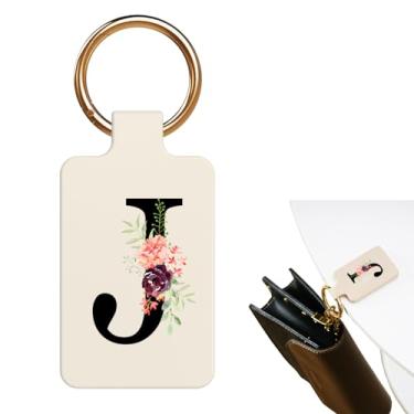 Imagem de Suporte magnético forte com letra A-Z com design floral elegante para bolsa de mão adequado para tampos de mesa, moldura de dobradiça de porta de parede de metal, carrinho de compras, exiba seus