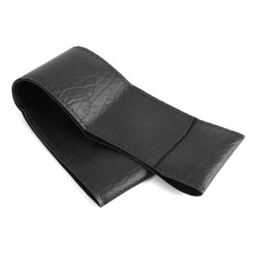 Imagem de Capa de Volante Em Couro de Grão de Pele de Elefante, Faça você Mesmo, Costura Com Agulhas, Acessório Interior de Carro para Veículos Universais (Preto)