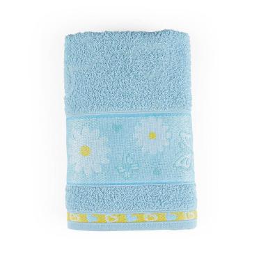 Imagem de Toalha De Banho Infantil Pitico 1,15m X 75cm 100% Algodão Macio - Margarida Azul