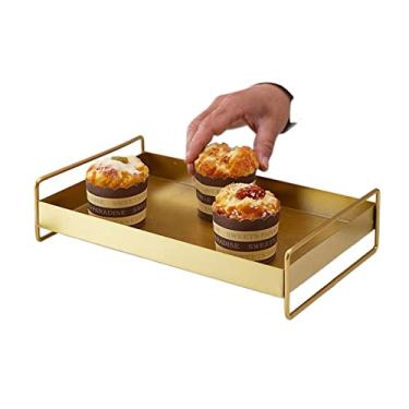 Imagem de Bandeja de café da manhã, bandeja de metal para joias, arte de ferro, armazenamento, mesa, sala de estar, mesa de café, processo de pintura, decoração de servir, bandeja de joias