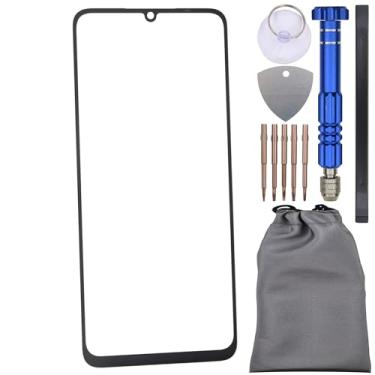 Imagem de Substituição de tela de vidro com adesivo OCA para Xiaomi Redmi 13C 5G preto vem com ferramenta de desmontagem