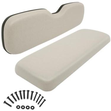 Imagem de SCITOO Almofadas de substituição traseiras para assento traseiro de carrinho de golfe, assento traseiro para carro de clube DS e modelos precedentes para EGZO, polido, traseiro, conjunto de 2 peças