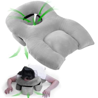 Imagem de Travesseiro de massagem virado para baixo, apoio de cabeça para cama, virado para baixo para dormir, vitrectomia/recuperação pós-cirurgia ocular, travesseiro para dormir no estômago/propenso, mesa de