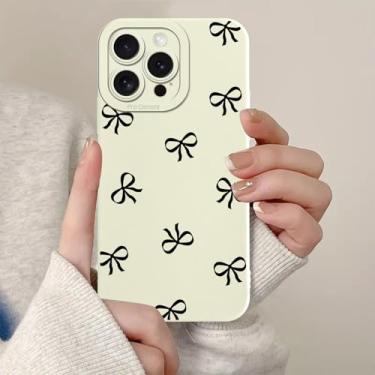 Imagem de Zrutru Capa com laço feminino para Samsung Galaxy A14 5G fita estética moderna bonita capa de telefone funda para mulheres meninas, elegante capa protetora de silicone macio TPU para Samsung A14 5G