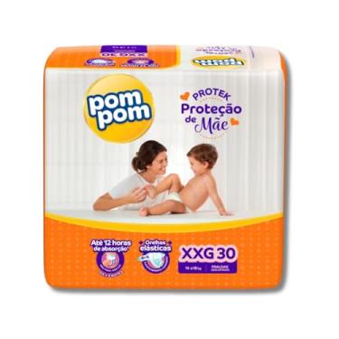 Imagem de Fralda Infantil Pompom Dermaprotek - Extra extra grande (XXG) (XX-Grande)