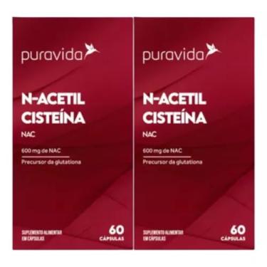 Imagem de Kit 2x N- Acetil Cisteina C/60 Capsulas - Puravida