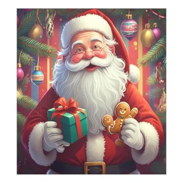 Imagem de SEHANY Capa magnética para lava-louças de Papai Noel, adesivos magnéticos para decoração de Natal antiarranhões para painel de geladeira e lava-louças, decoração de Natal de cozinha doméstica 58 x 66