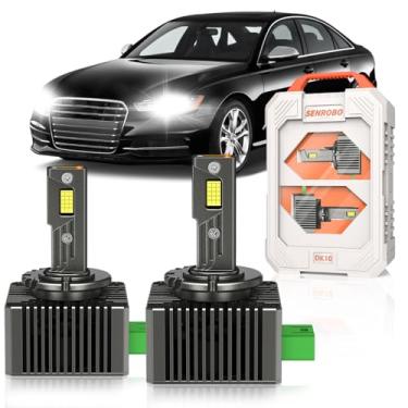 Imagem de SENROBO Apto para Audi 2009-2015 A3 A4 Quattro A5 A6 2012-2015 A7 A8 Quattro D3S somente, projetor 35W HID Light Replace, 30000LM 600% mais brilhante D3SC1 Bi-xenon Light, 6000K branco, pacote com 2