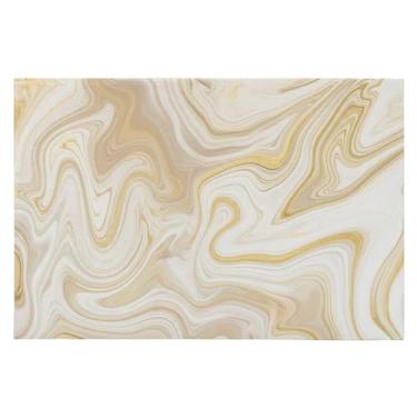 Imagem de CEBUGI Tapete de área 60 x 90 cm macio lavável tapete antiderrapante com suporte de borracha bege mármore padrão tapetes para sala de estar, quarto, decoração de casa