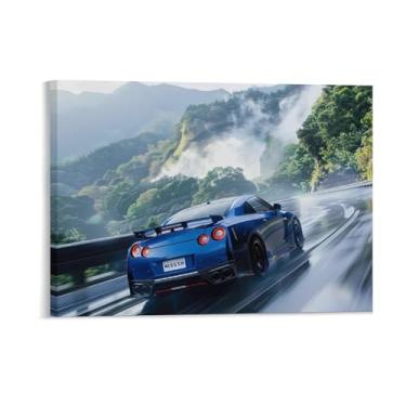 Imagem de HouLaiZhe Carro modificado japonês Jdm R35 Drift Speed Cool Posters Tela Estética Decoração de parede Pintura de parede Impressão de sala de galeria Decoração de parede para quarto sala de estar