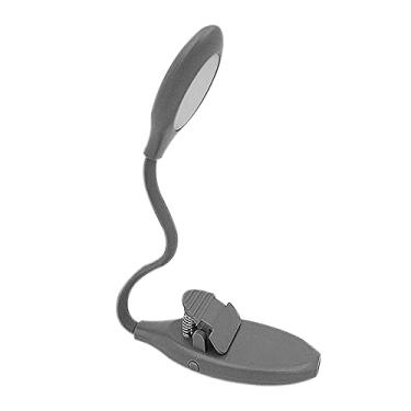 Imagem de Luz de Leitura LED com Clamp para Livros Operada por USB 3 Cores Temperatura Dimmer Contínuo Função Memória Bateria Reca