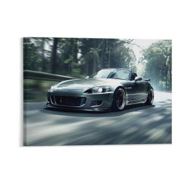 Imagem de HouLaiZhe Modificado S2000 Jdm Carro Drift Sports Posters Tela Estética Decoração de Sala de Parede Impressões Galeria Sala Decoração de Parede para Quarto Sala de Estar Escritório 18 x 24 polegadas