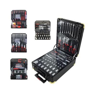 Imagem de Maleta jogo ferramentas 199 pecas aluminio carrinho profissional mala 