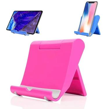 Imagem de Suporte de celular dobrável para mesa – suporte universal de vários ângulos, compatível com a maioria dos telefones e tablets