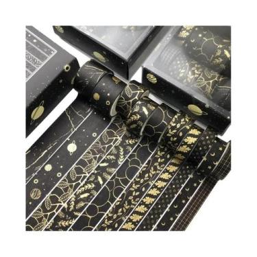 Imagem de Fita Washi Kawaii Rosa Dourada 10 Pcs/conjunto Fita Adesiva Decorativa