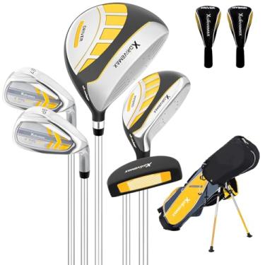 Imagem de Conjunto de 6 peças de taco de golfe infantil, conjunto de tacos de golfe júnior para idades de 4 a 12 anos inclui bolsa de suporte, 1# Drive, 5# híbrido, 6/7#, 9/P# ferros e Putter mão direita para