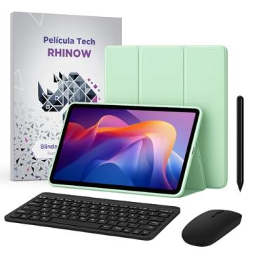 Imagem de Kit Capa Slim para Xiaomi Redmi Pad 2: Película de vidro + Caneta Precision + Teclado e Mouse (Rhinow) (Verde Claro)