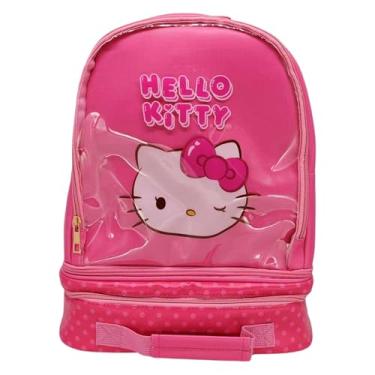 Imagem de Zonacriativa - Mochila 3 em 1 Hello Kitty Sanrio | Compartimento térmico, uso versátil e ideal para escola, faculdade e lanches frescos
