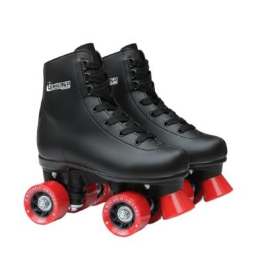 Imagem de CHICAGO Patins Rink Roller Skate - Quadriciclo Juvenil Preto - Tamanho J11