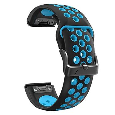 Imagem de TPUOTI Pulseira de silicone Garmin Fenix 6X Pro 7X de liberação rápida para Garmin Fenix 7 5X 5 3HR Epix Forerunner 935 945 (H,26 mm Fenix 7X)