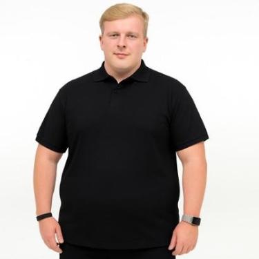 Imagem de Camisa Gola Polo Plus Size Piquet Masculina Camiseta 50% Algodão 50% Poliéster Com Botoes Basica-Masculino