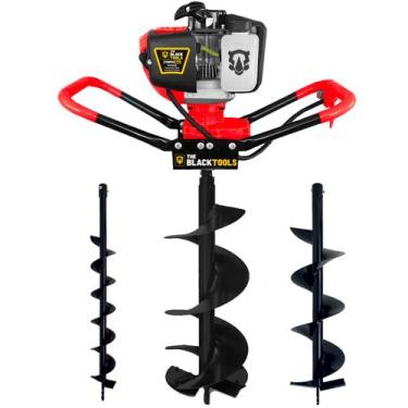 Imagem de Perfurador De Solo Gasolina Profissional Com Kit 3 Brocas - The Black 