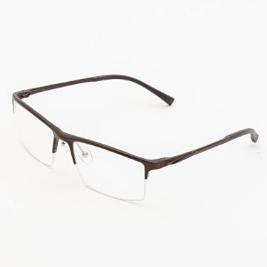 Imagem de Armação Óculos de Grau Masculino Alumínio Retangular Ítalo- Óculos Sun