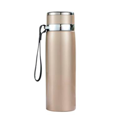 Imagem de Garrafa Térmica Aço Inox 800ml Água Gelada Quente C/Vedação Academia Trilha