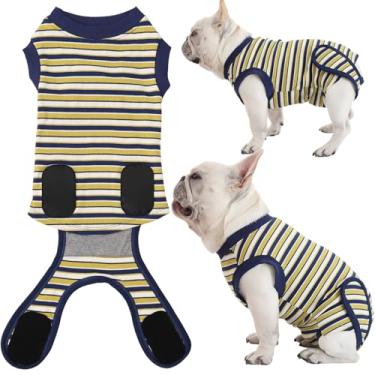 Imagem de Traje de recuperação para cães, traje de recuperação de cirurgia para cães, macacão macio para cirurgia feminina, traje de recuperação cirúrgica alternativa de cone de cachorro, terno de feridas