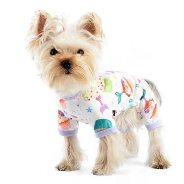 Imagem de TPZFIY Macaquinho adorável com estampa de cupcake para cães (roxo, P)