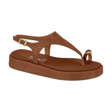 Imagem de Sandália Vizzano Papete Flatform Feminina Tiras Brilho Casual Conforto Original Leve (Mocca, BR, Adulto, Numérico, 34)