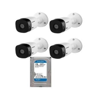 Imagem de Kit com 4 Unidades de Câmeras bullet Intelbras Vhl 1120 B Hd 720p C/Hd