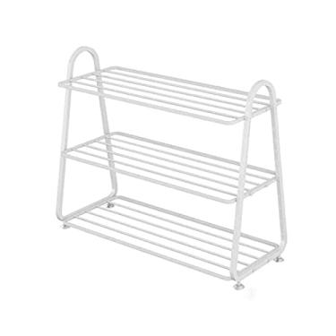 Imagem de Sapateira, prateleira de sapato vertical de várias camadas fácil de montar, prateleira organizadora de sapatos para casa, sapateira de arte de ferro multicamadas, perfeita para banco de entrada, banco
