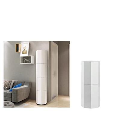 Imagem de Armário organizador de sapatos, sapateira de entrada, sapateira oculta, torre de sapateira giratória, armário de sapatos giratório vertical redondo sapateira de armazenamento de sapatos armário de