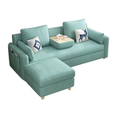 Imagem de pcagfaajmh Sofá-cama dobrável telescópica de dupla finalidade, sofá conversível 3 em 1, sofá-cama para quartos