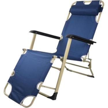 Imagem de Cadeira de descanso, cadeira dobrável, cadeira reclinável de jardim, confortável e respirável para praia, pátio, jardim, acampamento ao ar livre
